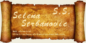 Selena Štrbanović vizit kartica